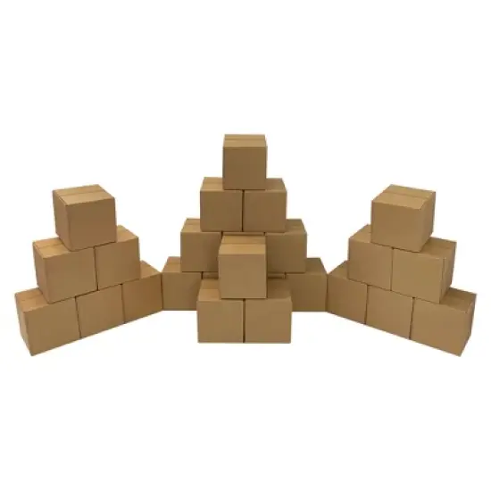 UOFFICE Pack of 10 Corrugated Boxes 20" x 20" x 20" Cube Shipping Boxes image {3}