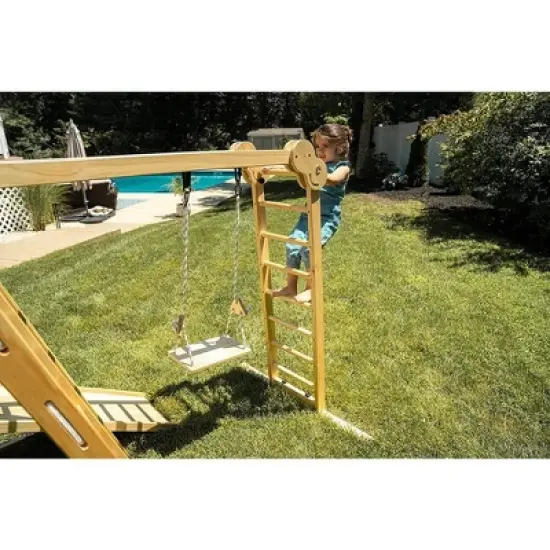 Avenlur Chestnut Foldable Indoor Playground Jungle Gym 7-in-1 Playset image {8}