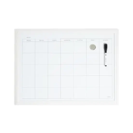U Brands 17"x23" Thin D&eacute;cor Frame Dry Erase Calendar White image {7}