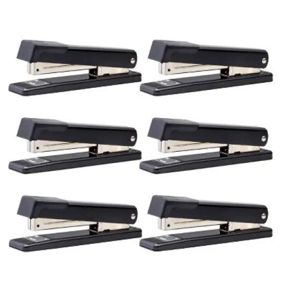 6pk Classic Metal Stapler Black - Bostitch: Non-Powered Desk Tools, Plastic & Metal, Lifetime Limited Warranty image {7}