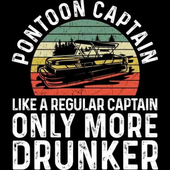 Men's Design By Humans Pontoon Captain, Different Than Other Captains By MeowShop Tank Top image {1}