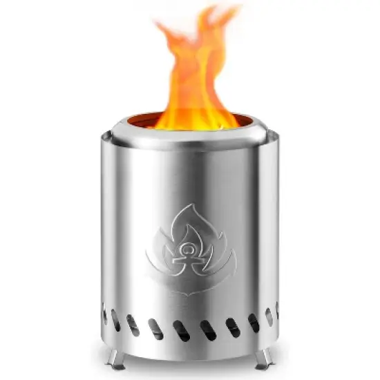 ZAFRO Tabletop Fire Pit 6.7"*7.3&iexcl;&deg; with Stand, Smokeless Firepit Outdoor, 304 Stainless Steel Small Table Top Stove Fueled By Pellets Or Wood image {9}