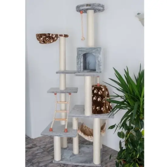 Armarkat Classic Real Wood Cat Tree - Silver Gray image {5}