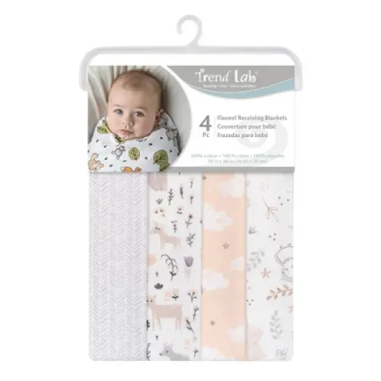 Trend Lab Woodland Flannel Receiving Blankets - 4pk image {1}