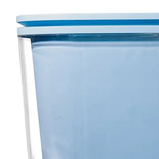 Life Story 8 Gallon Cool Bar Double Insulated Outdoor Patio Drink Cooler and Side Table with Adjustable Height and Non-Slip Rubber Feet, Blue image {2}