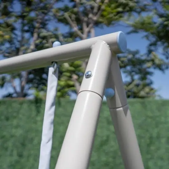 The Swing Company Northridge Metal Swing Set with Saucer Swing and 5' Slide image {8}