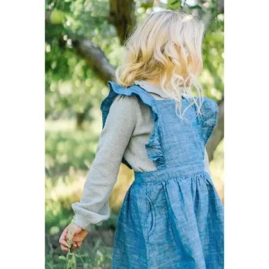 Hope & Henry Girls' Organic Cotton Short Sleeve Ruffle Jumper, Infant image {2}