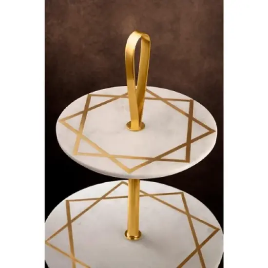 Marbella Three Tier Marble Cake Stand image {3}