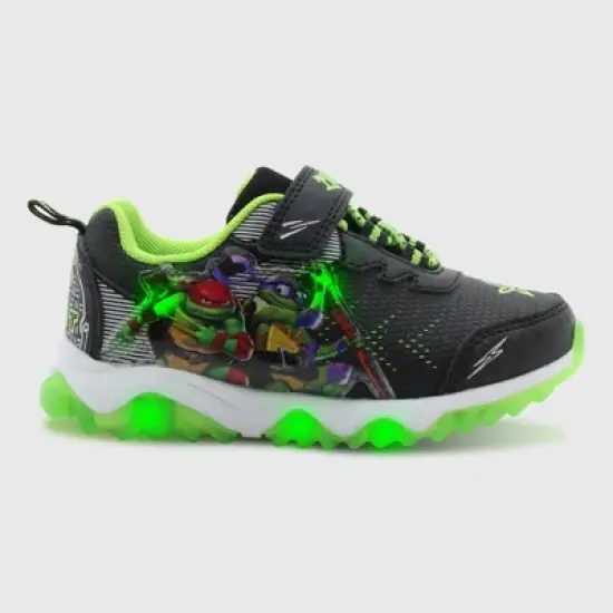 Teenage Mutant Ninja Turtles Toddler Boys' Light-Up Sneakers - Black/Green image {5}
