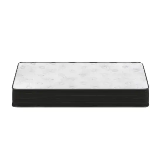 Emma and Oliver 10 Inch Hybrid Mattress, High Density Cooling Foam and Pocket Spring Mattress in a Box, CertiPur-US Certified Foam, White/Black image {13}