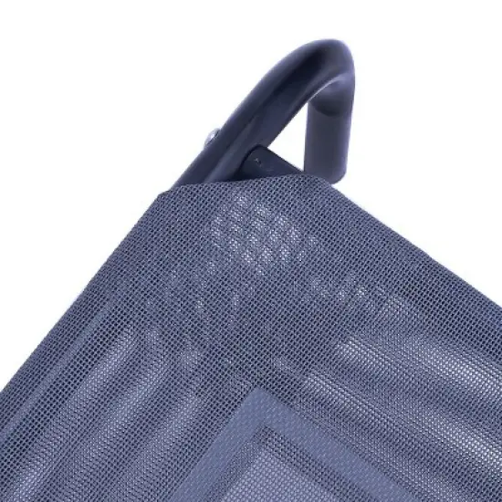 Costway Large Dog Cat Bed Elevated Pet Cot Camping Steel Frame Mat image {4}