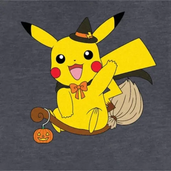Junior's Pokemon Halloween Pikachu Witch Costume Festival Muscle Tee image {1}