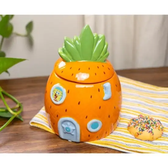 Silver Buffalo Nickelodeon SpongeBob SquarePants Pineapple House Sculpted Ceramic Snack Jar image {5}