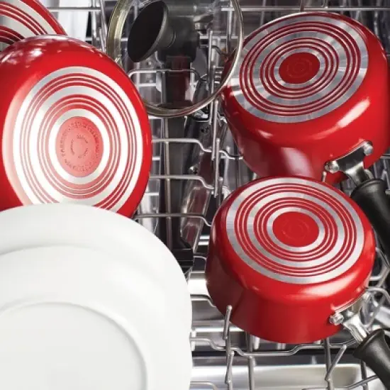 Farberware Reliance 10qt Aluminum Nonstick Wide Stock Pot Red image {4}