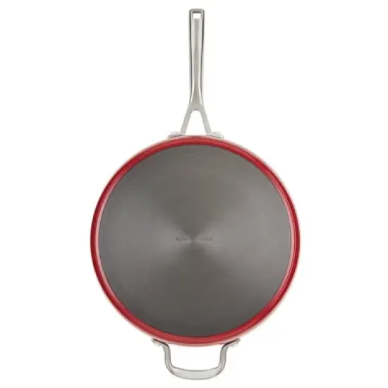 KitchenAid 5qt Hard Anodized Ceramic Nonstick Saute Pan with Lid Empire Red: Hand Wash, Gas & Electric Compatible image {8}