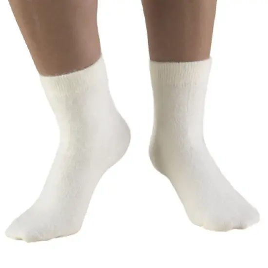 Foot Warmer Socks, Angora, Arthritis Care, 1 pair, White image {3}