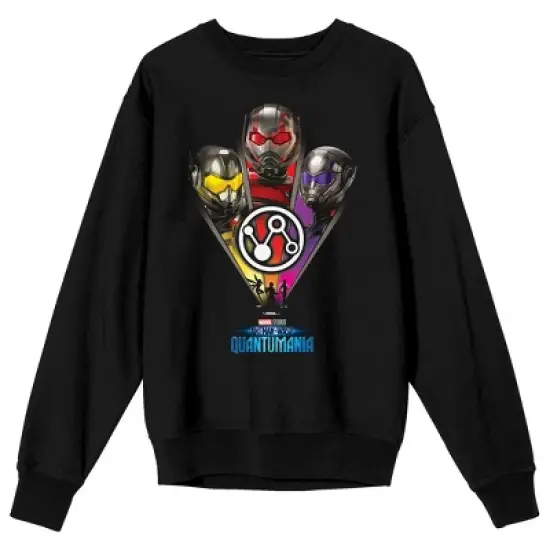 Ant-Man And The Wasp Quantumania Tiny Heroes Crew Neck Long Sleeve Black Unisex Adult Tee image {7}