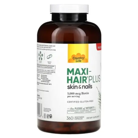 Country Life Maxi-Hair Plus, 360 Vegetarian Capsules image {3}