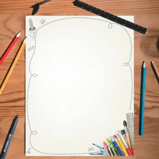 80ct School Supplies Letterhead Ivory: Great Papers! Stationery Paper, Uncoated, 8.5x11", Back-To-School, Art & Design image {2}