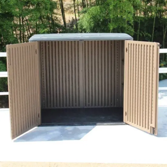 WELLFOR 275 gal Storage Deck Box Brown image {2}