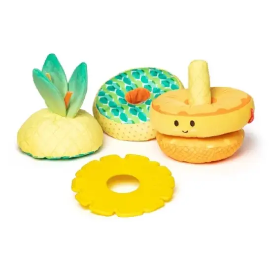 Melissa & Doug Multi-Sensory Pineapple Soft Stacker Infant Toy image {3}
