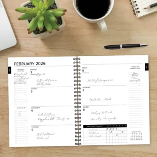 Willow Creek Press 6.5"x8.5" 2026 Basic Black Weekly/Monthly Softcover Planner image {2}
