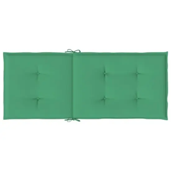 vidaXL Highback Chair Cushion Set of 2 Green 100% Polyester image {6}