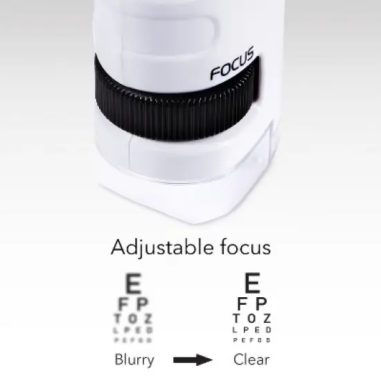 Dartwood Pocket Microscope - Mini Portable Microscope for Kids & Adults with LED - 60x-120x Magnification (3 Pack, White) image {2}