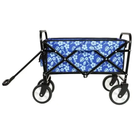 SKRAN Collapsible Foldable Beach Wagon Cart with strapping system,Utility Wagon Cart Camping,Shopping,Gardening,Fishing,Supports 225lbs, image {6}