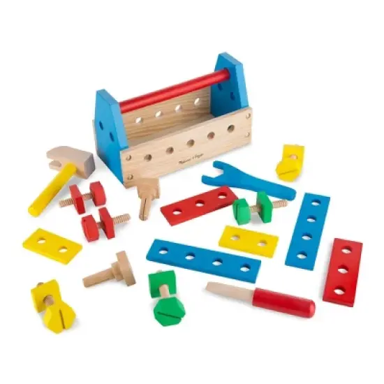 Melissa & Doug Take-Along Tool Kit Wooden Construction Toy (24pc) image {3}