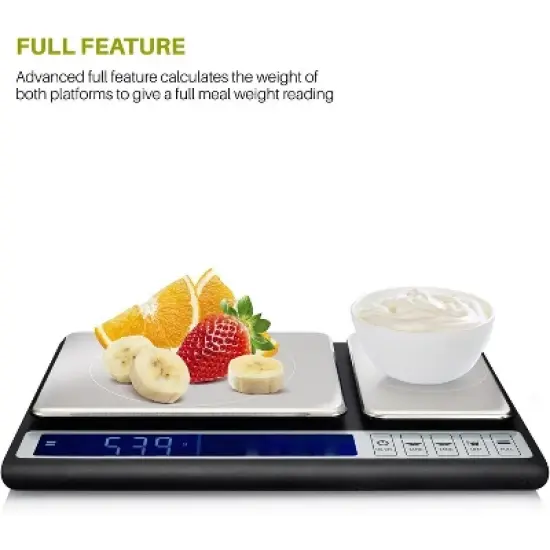 Smart Weigh Digital Kitchen Scale Dual Platform 10 kilograms x 0.01 grams High Precision image {2}