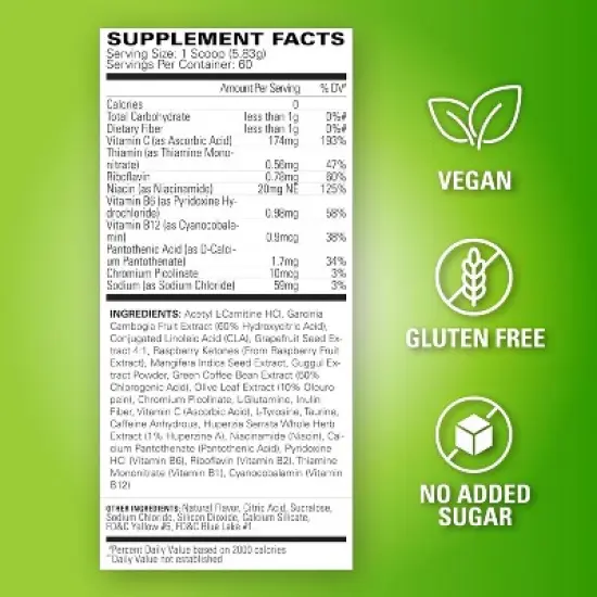 EHPlabs OxyShred Thermogenic Pre Workout & Fat Burner - Clinically Proven Preworkout Powder with Acetyl L Carnitine - Lime Cooler, 60 Servings image {1}