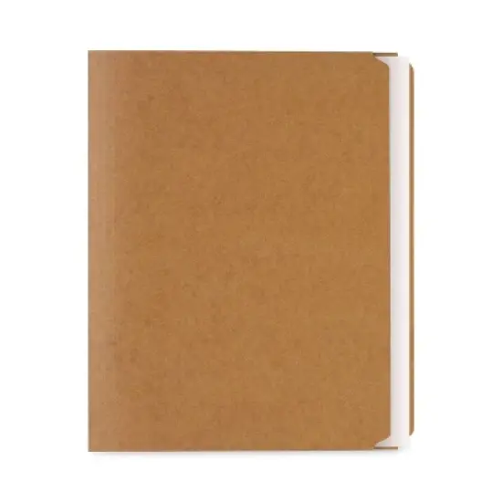 Universal Office 100pk Kraft Letter File Folders Top Tab: Cardstock, Non-Pronged, 150 Sheet Capacity, 12"x10" Brown image {6}