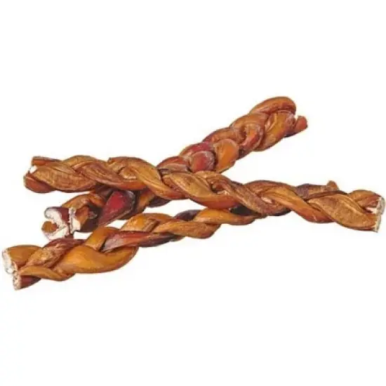 Pawstruck 9" Braided Bully Sticks for Dogs - Natural Bulk Dog Dental Treats & Healthy Chews, Chemical Free, 9 inch Best Low Odor Pizzle Stix image {4}