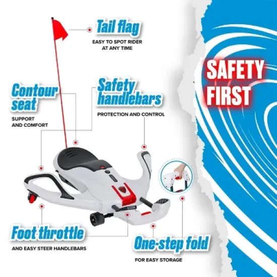 Rollplay Nighthawk NexGen 24V Lithium Battery Ride-On Car - White image {3}