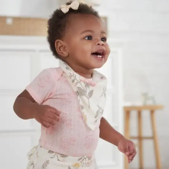 Just Born Baby Neutral Short Sleeve Bodysuits - 3-Pack image {4}