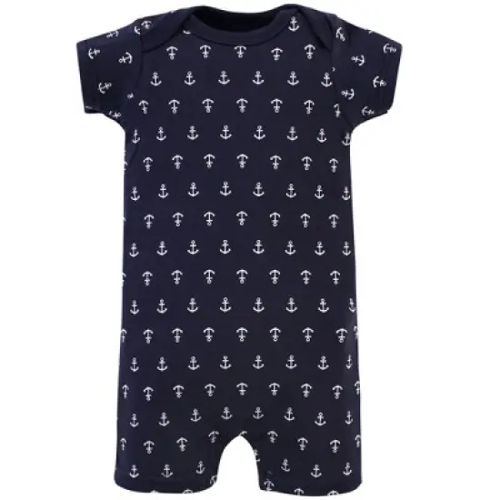 Hudson Baby Infant Boy Cotton Rompers 3pk, Sailor Whale image {2}