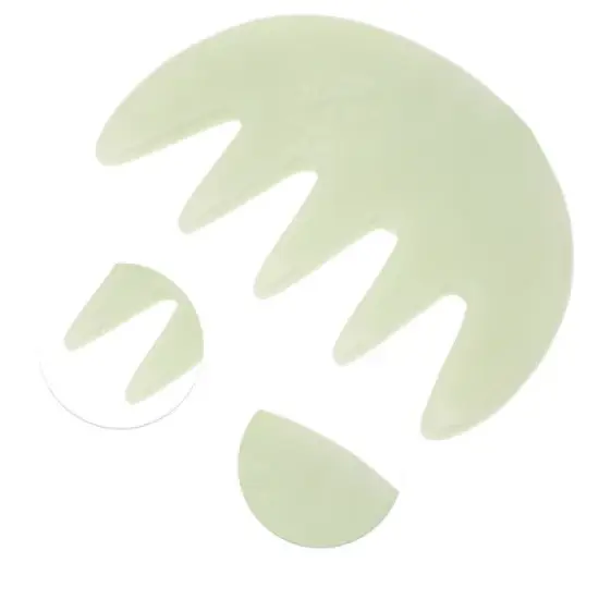 Unique Bargains Five-tooth Head Massage Comb Green 1 Pc image {2}