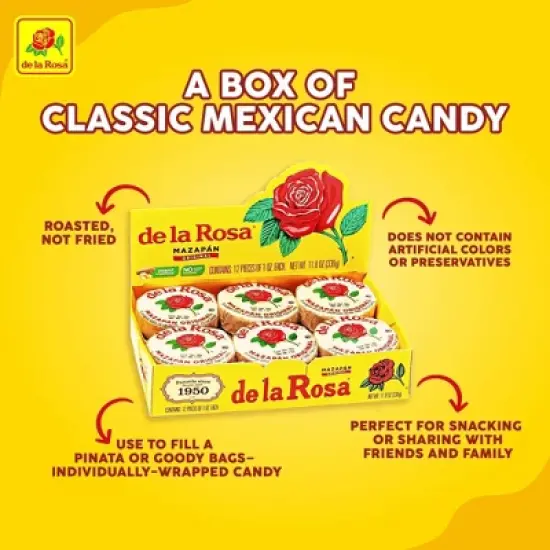 De La Rosa Mazapan Regular Display Candy - 24oz/12ct image {5}