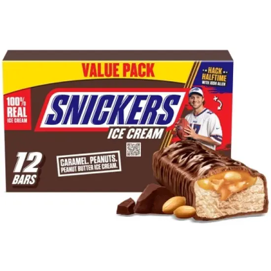 Snickers Ice Cream Chocolate Caramel Peanut Butter Ice Cream Bars - 24 fl oz/12ct image {10}