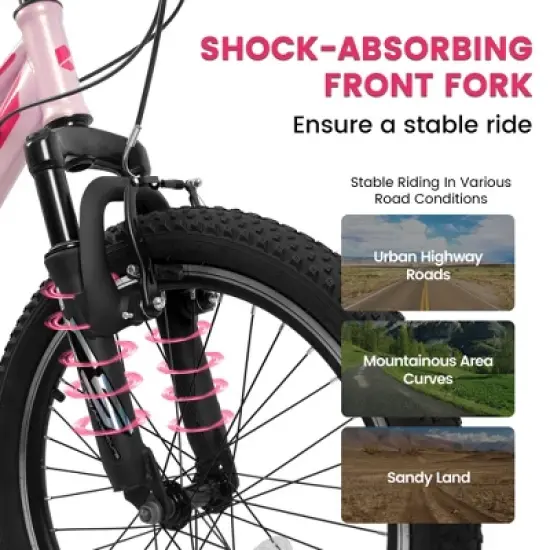 Gulches 20 inch Children's Bicycle, Shock Absorbing Front Fork, 21 - Speed, V - brakes, Mountain Tire, Boys and Girls Kids Bike for Outdoor Adventure image {3}