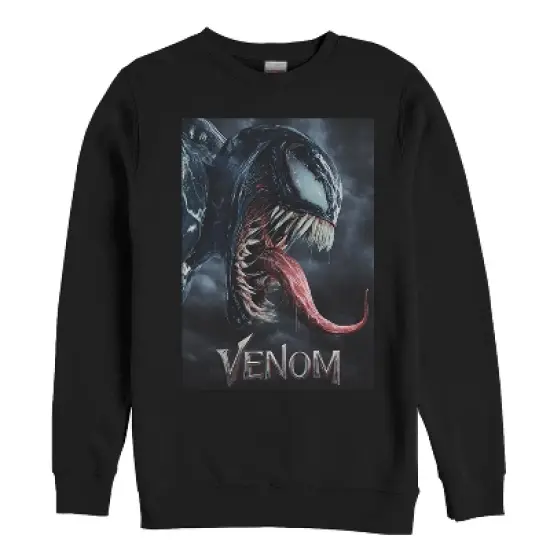 Men's Marvel Venom Film Tongue Portrait Sweatshirt image {2}