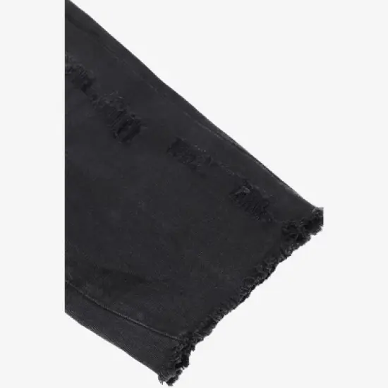 RAW X Toddler Slim Fit Distressed Denim Cut Off Shorts, Kids Fashion Rips Stretch Washed Jean Shorts image {4}