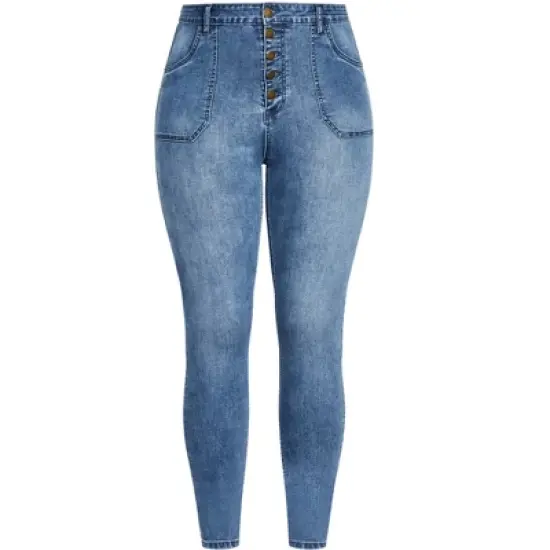 Women's Plus Size Harley Strut It Out Jean - light wash | CITY CHIC image {2}