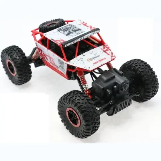 Top Race Remote Control Rock Crawler Monster Truck 4WD - 2.4Ghz Batteries Included (Red) image {2}