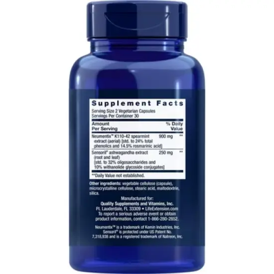 Ashwagandha Plus Calm & Focus by Life Extension  -  60 VegCap image {1}