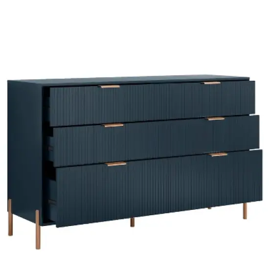 Festivo 5pc Modern Elegance Bedremm Chest and 2 Dressers and 3 Drawer Nightstands Set image {11}