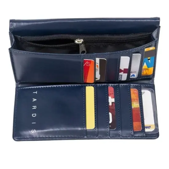 Seven20 Doctor Who Embossed Women's Wallet: Retro TARDIS image {1}