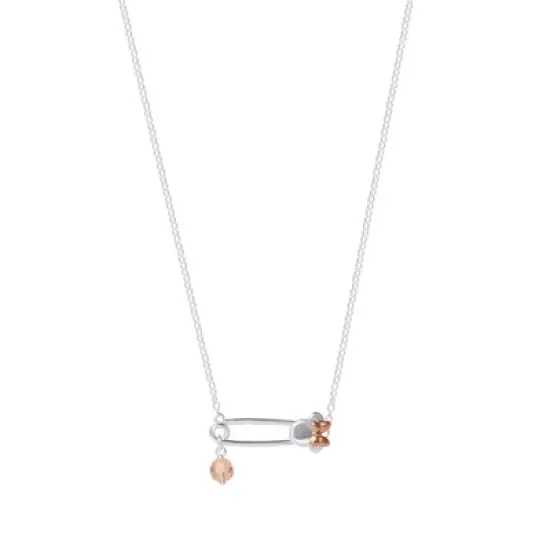 Disney Minnie Mouse Sterling Silver Crystal Pendant Necklace, 18'' image {2}