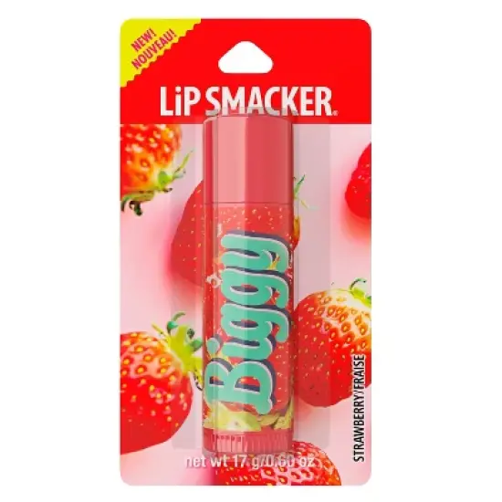Lip Smacker Strawberry Biggie Lip Balm - 0.3oz image {4}